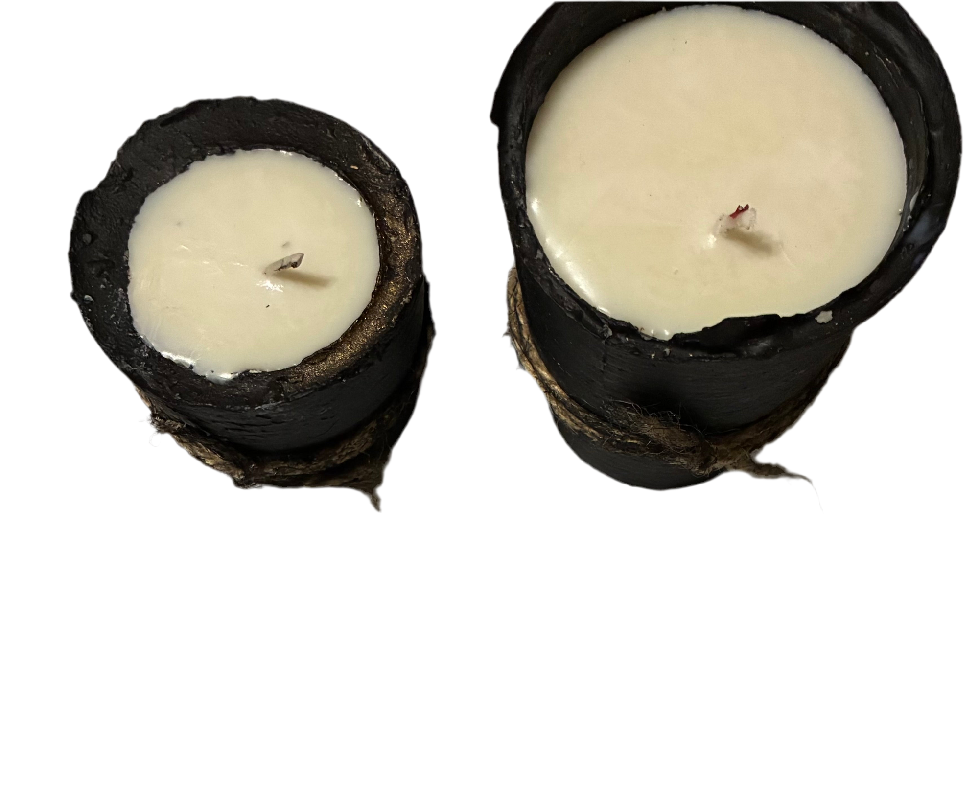 2 velas de soja. Pieza única vintage
